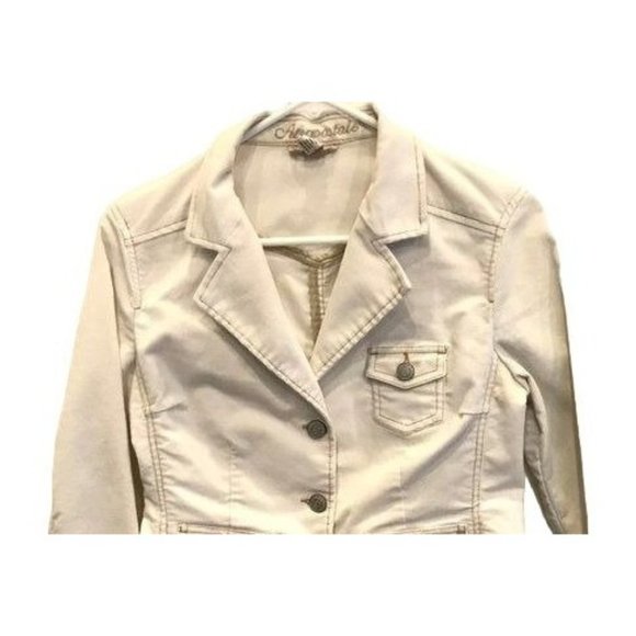 Aeropostale Cropped Corduroy Jacket Beige Size M - Picture 2 of 7